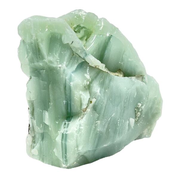 Dusty Green Art Glass Cullet Layered with Pink Amber Infusion #5XL162 - Picture 3 of 6